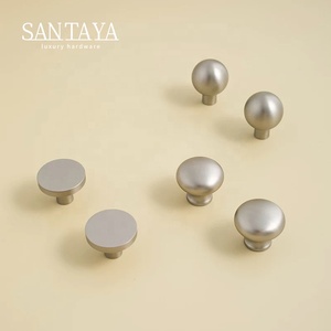 Santaya Brushed Nickel Brass Handles Kitchen Cabinet Pulls Bedroom Wardrobe Drawer <strong>Knobs</strong> Furniture Handle - Product Image 6