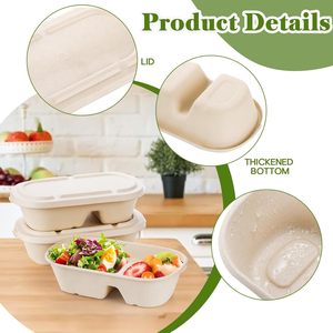 Biodegradable Packing Food Boxes Bagasse <strong>Salad</strong> Box Compostable Microwave Safe Sugarcane Take Out Food <strong>Containers</strong> - Product Image 6