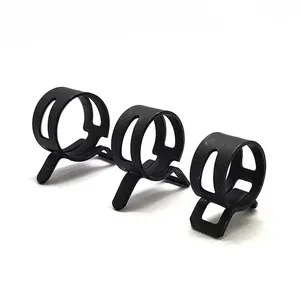 150pcs 6-10mm đen chân không mùa xuân nhiên liệu dầu Nước Hose Clip ống ống cho ban nhạc kẹp kim loại Fastener Assortment Kit - Product Image 4