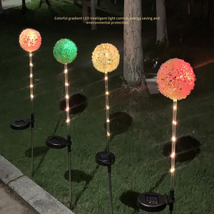 Poplor Solar Garden Lights <b>Led</b> Dandelion <b>Ball</b> Light Outdoor Lawn Decor With Light Control Water Resistant - Product Image 3