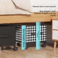 Caixa de Armazenamento Grande para Abaixo da Cama com Rodas, Dobrável, Transparente, à Prova de Poeira, Organizador de Roupas para Casa