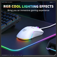 Souris optique mini RGB ONIKUMA CW929 6400 DPI, filaire USB, pour droitiers, pour joueurs, ordinateurs de bureau et portables