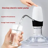 Bomba de Agua Eléctrica con Carga USB y Dispensador de Agua Automático, Venta Caliente Transfronteriza, Uso Doméstico Pequeño, Carcasa de PP