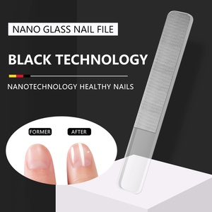 Lime <span class=keywords><strong>à</strong></span> <span class=keywords><strong>ongles</strong></span> transparente double face <span class=keywords><strong>en</strong></span> verre, bande de polissage pour manucure, outil magique de ponçage et d'éclaircissement pour nail art, lot de 3 - Product Image 2