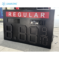 Pantalla LED Digital para Mostrar Precios de Gasolina, para Uso en Exteriores, 7 Segmentos, Color Rojo, 88.88, Letrero Publicitario para Gasolinera, 1 Año de Garantía, IP54