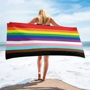 Telo mare più venduto personalizzato popolare Sand Free OEM Logo stampato asciugamani da spiaggia in microfibra