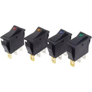 Interruptor basculante de 3 pines KCD3 ON-OFF, 2ª posición, mini ojo de gato con LED, CA 16A 250V, patas de cobre/<span class=keywords><strong>contactos</strong></span> plateados - Product Image 6