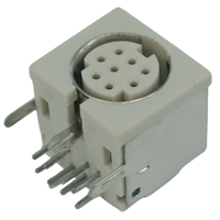 HX Direktvertrieb MDC-8PIN Schwarzer S-Terminal Mini-DIN Buchse Eisengehäuse Tastaturanschluss Runder Terminalanschluss