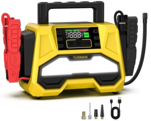 YUSMAN 24000mah 8000A Car Jump With <b>Air</b> <b>Pump</b> Wireless Car Jump Starter - Product Image 2