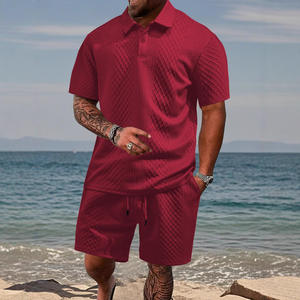 Tute da <span class=keywords><strong>Uomo</strong></span> OEM ODM, <span class=keywords><strong>Completo</strong></span> Casual con Polo Jacquard e Pantaloncini, Set Due Pezzi per <span class=keywords><strong>Uomo</strong></span> - Product Image 3