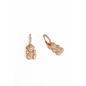 Orecchini in argento con orsacchiotto lapidato - Product Image 3