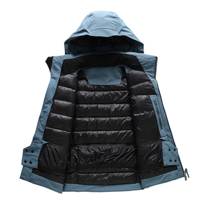 Duck Down Padded Hood Windproof Snow Sport Casual Warm Custom Windbreaker Ski <b>Mens</b> Down <b>Jacket</b> Winter - Product Image 3