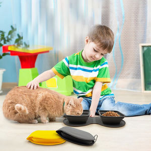 Hot selling Foldable Slow Feeding Dog Bowl Food Grade <b>Silicone</b> Pet Dog Bowl For Travel Outdoor Walking Pet Bowl - Product Image 5