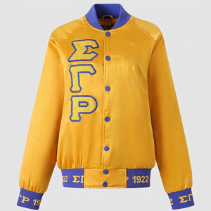Sigma Gamma Rho Sororité et fraternité Broderie Femmes Satin Veste | SGR Sorority Brodé Dames Style Personnalisé Veste En Soie - Product Image 1