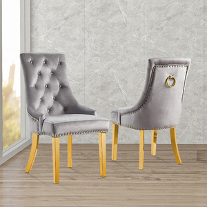 Juego de mesas y sillas de comedor de <span class=keywords><strong>metal</strong></span> de plata de mármol de lujo moderno juego de mesa de comedor de personas de 8 plazas para muebles de sala de estar del hogar - Product Image 4