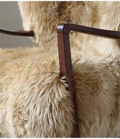 Fauteuil en laine touffetée de haute qualité, design scandinave confortable, fauteuil en peau de mouton pour chambre à coucher, salon, appartement de loisirs