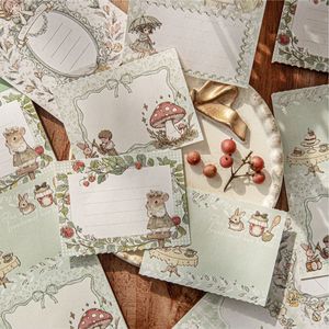 10 notas adhesivas desprendibles por paquete, serie Tea Party, pegatinas retro con estampado en caliente, material DIY para decoración - Product Image 1