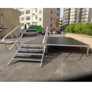 Scène d'éclairage extérieure en aluminium pour les événements festifs, mobile, avec montage facile, surface antidérapante, sans électricité requise - Product Image 6