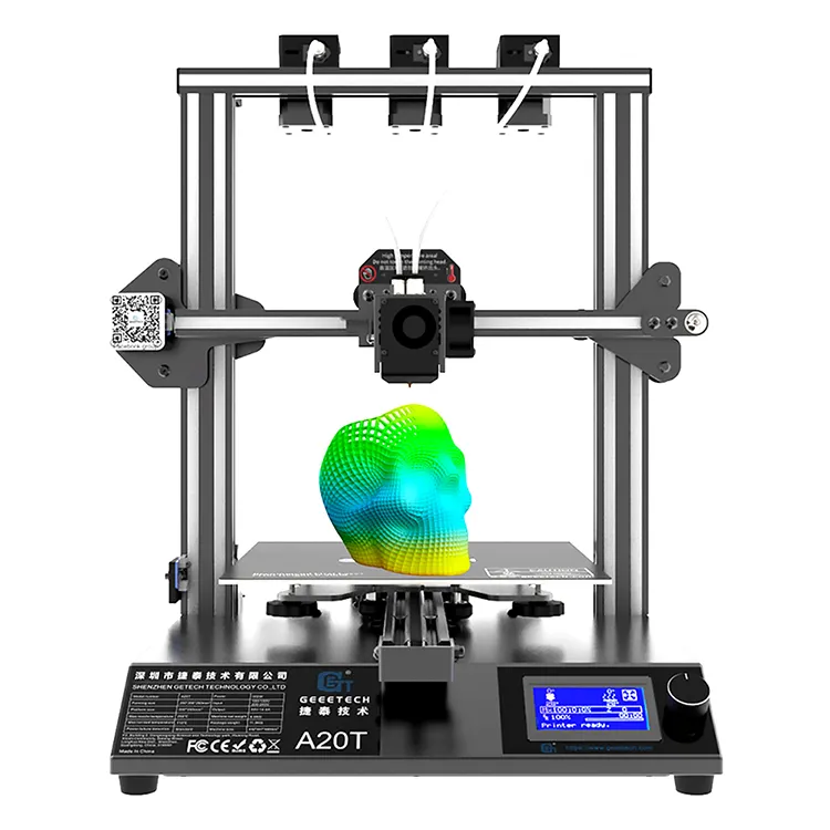 Geeetech A20T baru 3 dalam 1 keluar 301 warna campuran logam multiwarna prusa i3 impresora 3d mesin cetak printer 3d