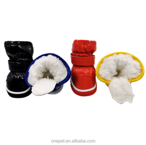 Winter <b>Waterproof</b> <b>Dog</b> <b>Boots</b> Classic Sport Modern Style Print Luxury Lining PU Pet Shoes for Warm Wearing - Product Image 3