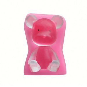 Molde de Chocolate con Forma de Oso Violento Adorable. Molde de Silicona para Encaje de Azúcar, Herramientas 3D para Pastel de Cola de Sirena, OEM/ODM - Product Image 3