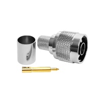 Composants durables pour micro-ondes, transmission haute fréquence, connecteur mâle N à sertir, câble RG8 400, application RF pour câble mâle 400