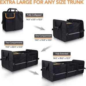 High Quality <b>Large</b> Capacity Foldable Luxury Car <b>Trunk</b> Organizer Cooler Bag Multifunction Custom Portable <b>Storage</b> 1680D Polyester - Product Image 4