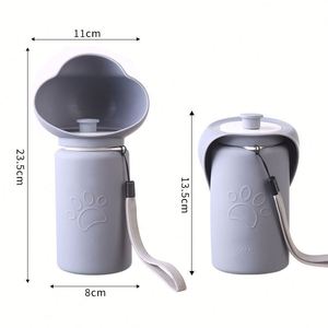 Food Grade Silicone Pet Water <b>Bottle</b> Portable Leakproof <b>Dog</b> Walking Cup With Lanyard - Product Image 6