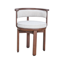 Chaise de salle à manger rotative moderne en bois massif, imperméable et écologique, mobilier de salle à manger d'hôtel