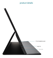 Moniteur portable IPS de 15,6 pouces avec étui de protection, écran portable FHD compatible avec Switch comme écran secondaire externe