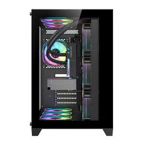 Lovingcool ordenador PC Gamer carcasa accesorios gabinete gamer CPU case Mid Tower Gaming case ATX con ventana de panel lateral - Product Image 3