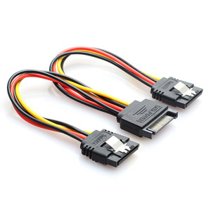 2 Gói 20cm <span class=keywords><strong>SATA</strong></span> điện <span class=keywords><strong>Y</strong></span> Splitter Cáp <span class=keywords><strong>Adapter</strong></span> 15 Pin Kép Nữ tinh khiết Đồng bện che chắn 100% đồng 20cm <span class=keywords><strong>SATA</strong></span> nam cáp - Product Image 4