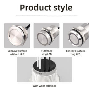 Interruttore Piezoelettrico Impermeabile IP68 con Superficie Concava Non Illuminata Normalmente Aperto in Acciaio Inox Momentaneo a Pulsante 16mm - Product Image 2