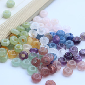 Ametista natural Jiny, <span class=keywords><strong>jade</strong></span> Dongling, colgante <span class=keywords><strong>de</strong></span> la paz, Xiuyan, donut, asa pequeña, pulsera <span class=keywords><strong>de</strong></span> cuerda tejida DIY, cuentas <span class=keywords><strong>de</strong></span> material. - Product Image 1