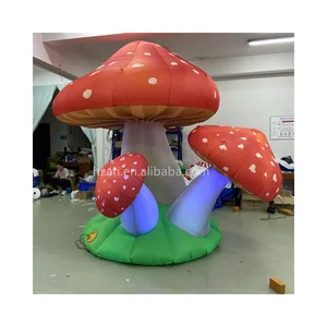 Cogumelos infláveis gigantes coloridos para decoração de festas, balões de LED Alice no País das Maravilhas