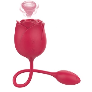 Juguete Sexual Vibrador en Forma <span class=keywords><strong>de</strong></span> Rosa Roja y Rosa, Vibrador con Pétalos en Forma <span class=keywords><strong>de</strong></span> Rosa, Divertido para Mujeres - Product Image 1