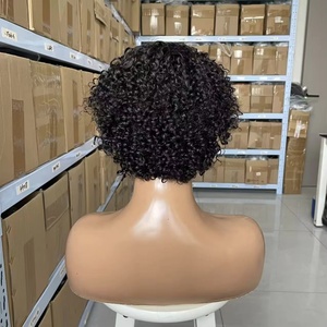<span class=keywords><strong>Cabello</strong></span> Humano Brasileño Virgen 12A para Pelucas y Flequillos, Hecho a Máquina, <span class=keywords><strong>Corto</strong></span>, 180% de Densidad, Todos los Colores, Teñible, Tono Natural para Negro - Product Image 3