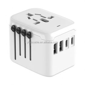 USA UK AU EU World Travel Adapter Android Smartphone Fast Charging Head 2USB + 2USB Multi-port Wall Charging - Product Image 1