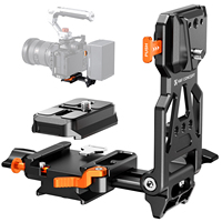 Plaque de batterie pliable V-Mount K&F Concept avec plaque modulaire compatible Arca pour cage de caméra