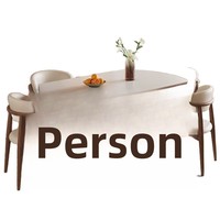 Table à manger extensible en bois massif, chaises, design minimaliste italien de luxe léger pour petites maisons, utilisation double ronde-carrée, pliable