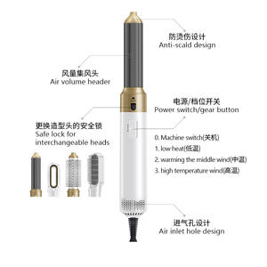 Sèche-cheveux Pro Beauty 5 en 1 à air chaud, moteur sans balais, fer à boucler automatique, pour volumiser, lisser, utilisation sur cheveux secs ou mouillés - Product Image 5