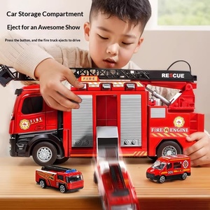 <span class=keywords><strong>Camion</strong></span> <span class=keywords><strong>de</strong></span> pompiers jouet Sam's Rescue, échelle 1:5, multifonctionnel, avec parking, pulvérisation d'eau et échelle escamotable, en plastique - Product Image 5