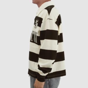 Magliette <span class=keywords><strong>Polo</strong></span> a Righe per <span class=keywords><strong>Uomo</strong></span> in 100% Cotone di Alta Qualità con Logo Ricamato Personalizzato a Maniche Lunghe Stile Rugby - Product Image 4