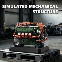 Kit de construction mécanique de moteur de char V8 Sherman GAA 12GO 95010 M4, briques MOC, assemblage DIY, militaire, pour adulte, cadeau