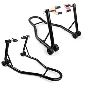 Supports de levage de roues avant et arrière noirs pour moto, supports de paddock pour fourche et roue arrière, compatibles avec les motos sportives - Product Image 4