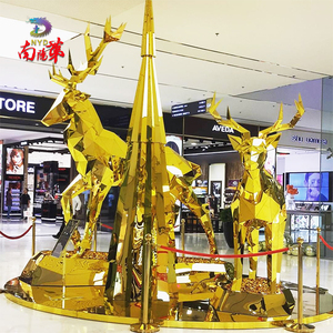 Sculpture de cerf de Noël 3D, décorations de Noël imperméables pour l'intérieur ou l'extérieur, matériau acrylique, renne, affichage en <span class=keywords><strong>centre</strong></span> commercial - Product Image 6