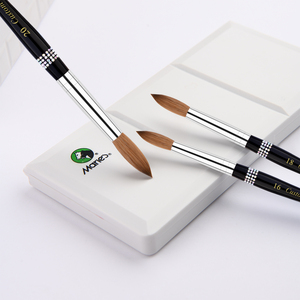 Pinceles de madera con mango negro para <span class=keywords><strong>uñas</strong></span>, Pinceles acrílicos para manicura, Pinceles de diamante, Kolinsky, tamaño <span class=keywords><strong>2022</strong></span>, 8, 10, 12, 14, 16, 18, 100, novedad de 100% - Product Image 5