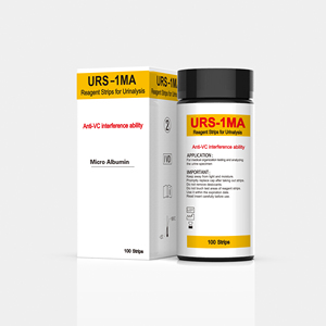 Bandelettes de test d'analyse d'urine pour microalbumine URS-1MA, test en une étape, certifié CE, auto-test, classe II, garantie 1 an, durée de conservation 2 ans - Product Image 2