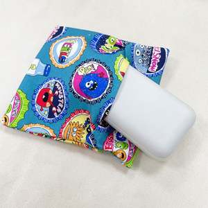 Nouvelle pochette à bijoux en coton écologique imprimée numériquement, avec cordon de serrage recyclable, chauffe-mains, sac à main carré 12*12cm - Product Image 3