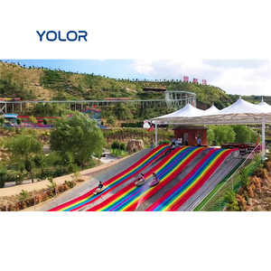 Equipo de patinaje y tobogán arcoíris Instalaciones de entretenimiento al aire libre con Red colorida Red Park Expansion Oferta de los fabricantes - Product Image 1